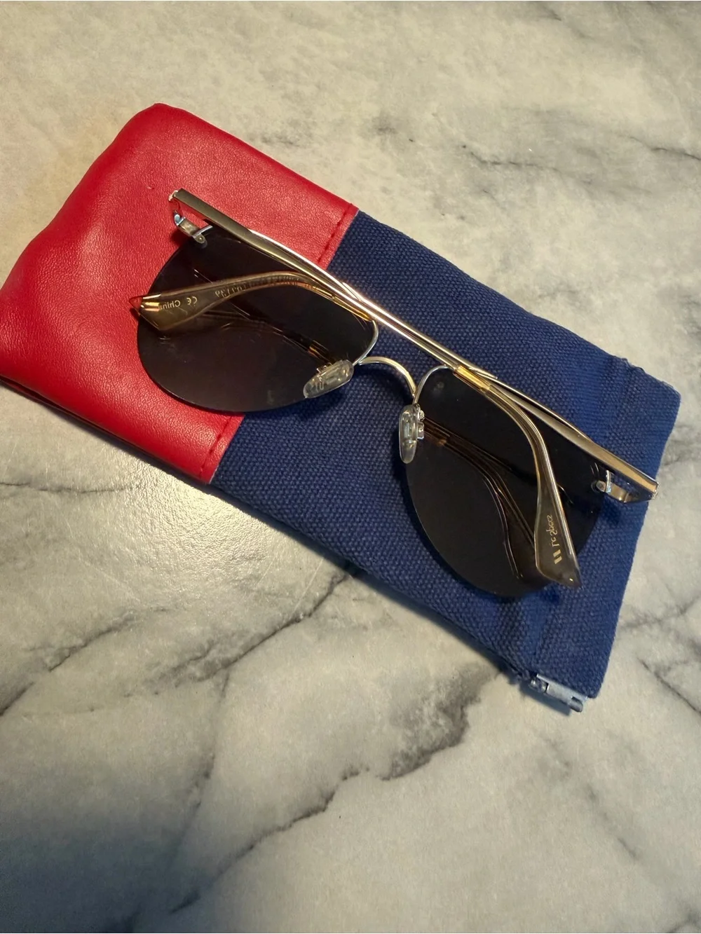 Le Spec Mirrored Purple Sunglasses, Worn Once